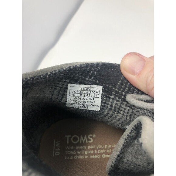 Toms Kala Lace Up Wedge Booties Grey Women Size 10 Aztec Leather Suede Boots - Picture 5 of 8